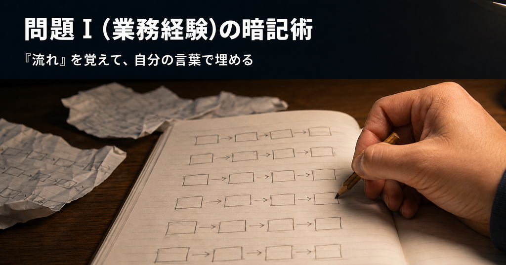 同じ構成を繰り返し書き込んだノートのページ